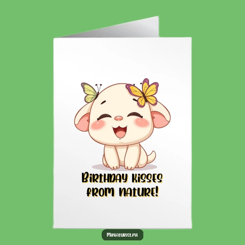 Free Printable Birthday Card: Butterfly Nose Character - Joyful Downloadable Gift