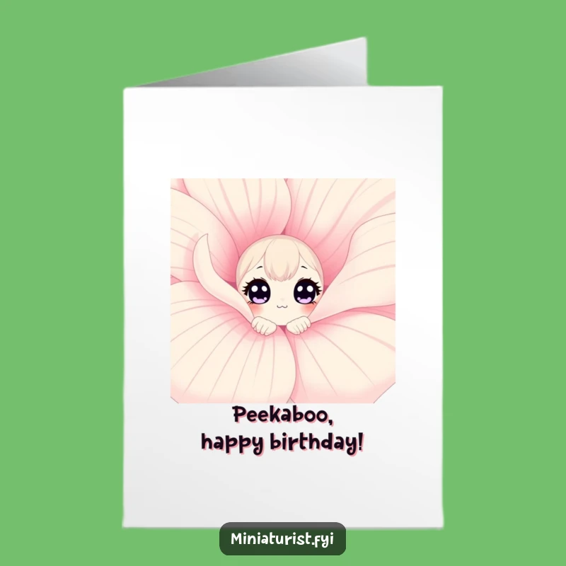 Free Printable Birthday Card: Curious Peeker for a Joyful Celebration