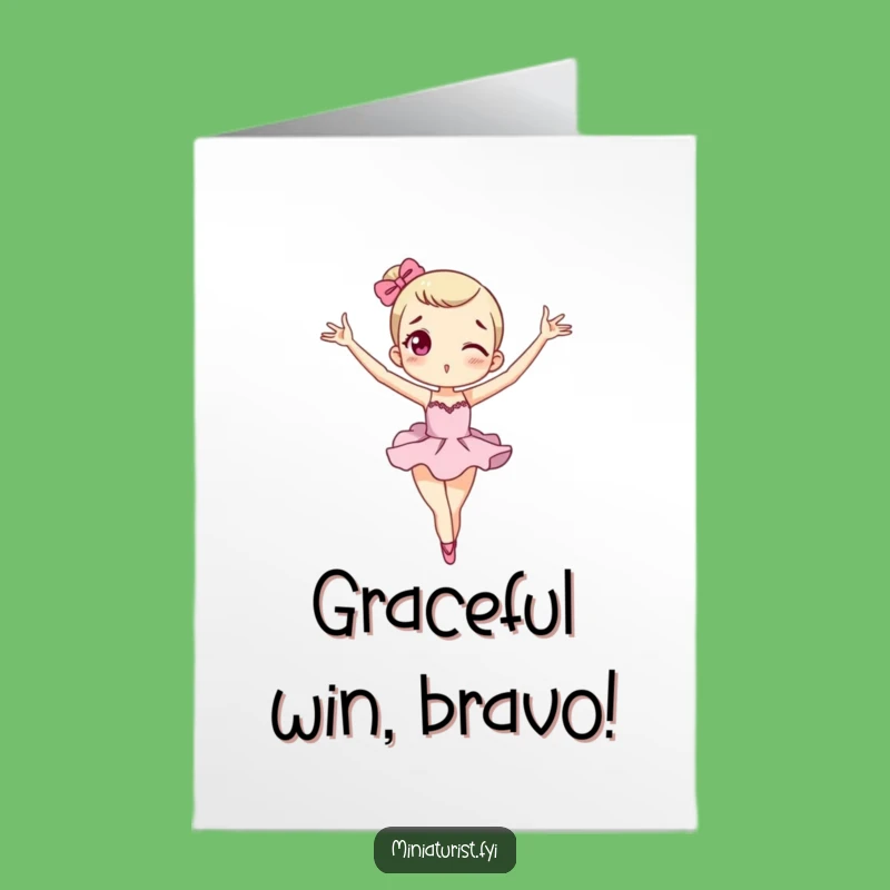 Ballet Star Congrats Card: Free Printable Dancer's Triumph Gift