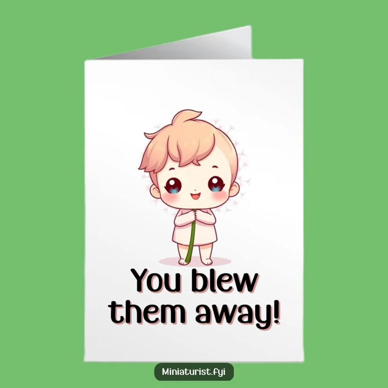 Free Printable Congrats Card: Proud Dandelion Holder, Hilarious Downloadable Gift