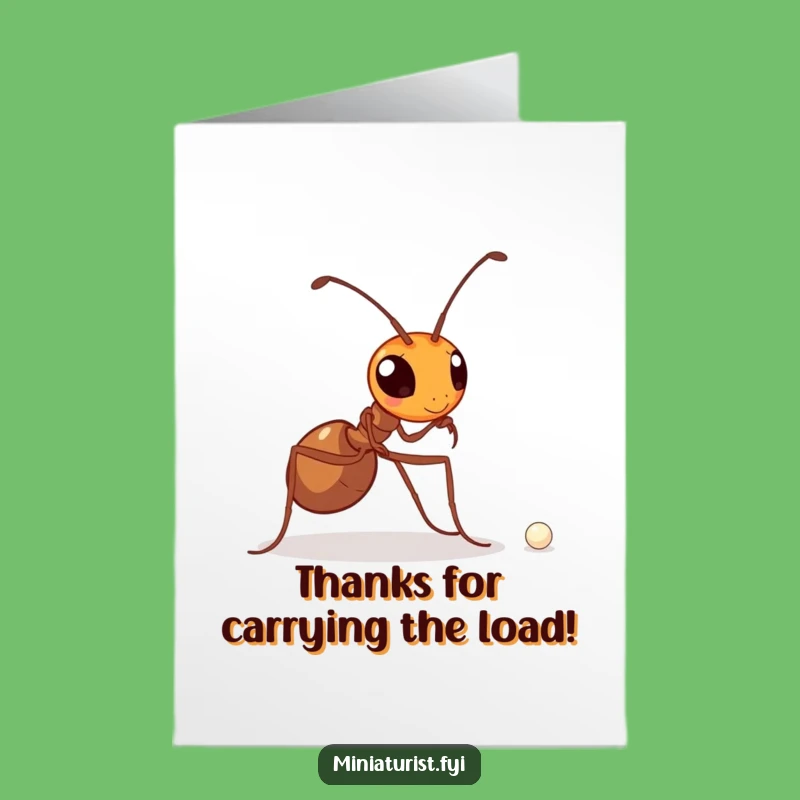 Free Printable Thank You Card: Determined Ant With Pearl For Your Kindness