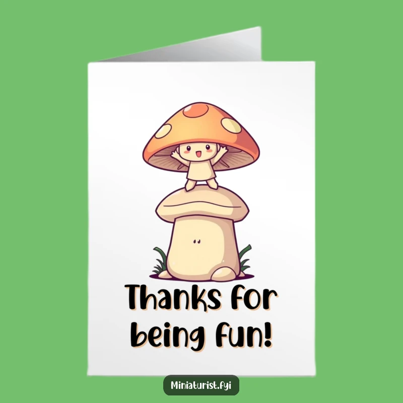 Free Printable Thank You Card: Mushroom Balance to Show Your Gratitude
