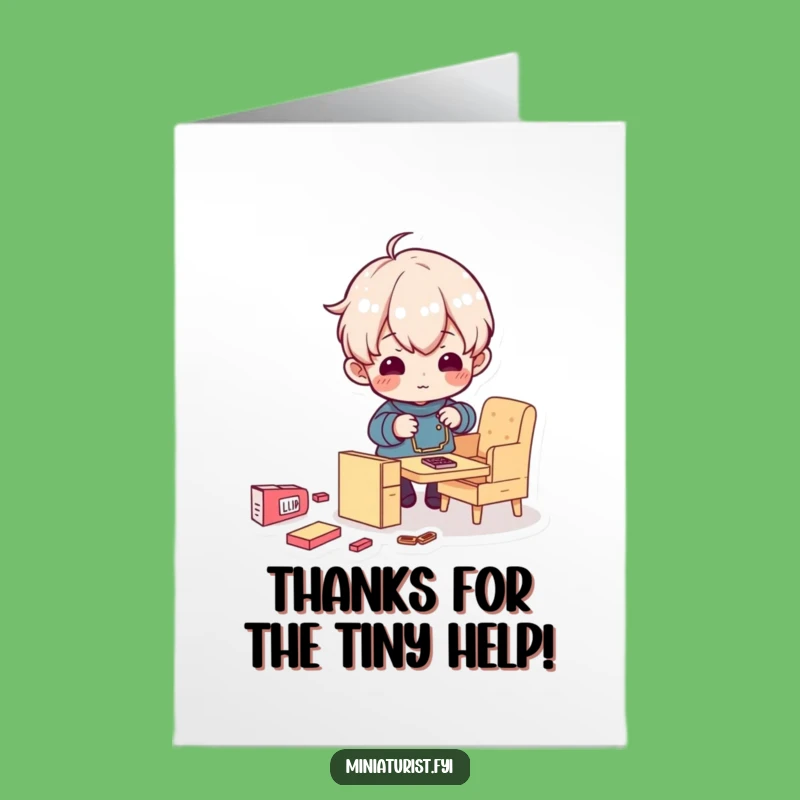 Hilarious Free Printable Thank You Card: Tiny Builder, Grateful Downloadable Gift