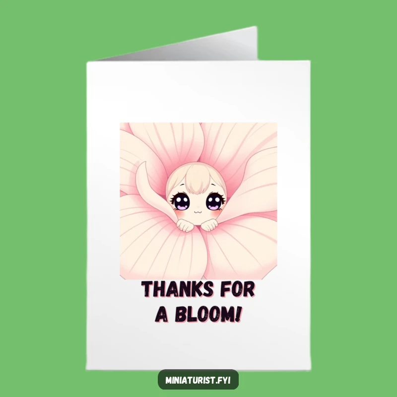 Free Printable Thank You Card: Flower Peek to Show Your Gratitude