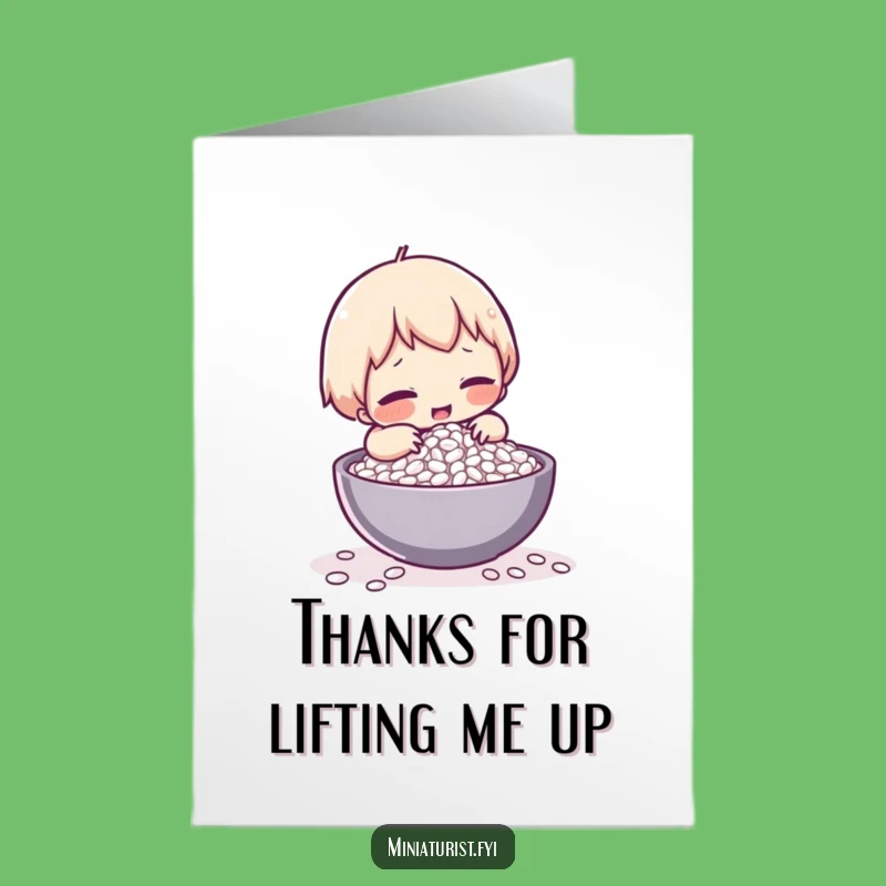 Funny Free Printable Thank You Card: Rice Struggle Hero, Downloadable Appreciation Gift