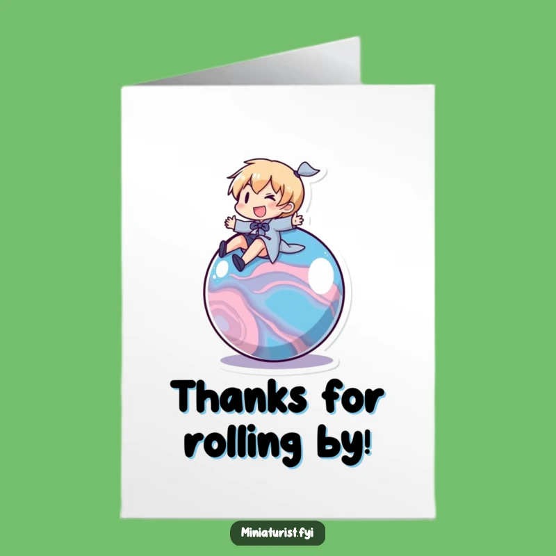 Free Printable Thank You Card: Marble Rider Character Rolling Thanks Your Way!