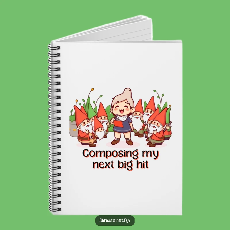Funny Gnome Orchestra Conductor Notebook: Jot Down Ideas with Tiny Maestro Charm