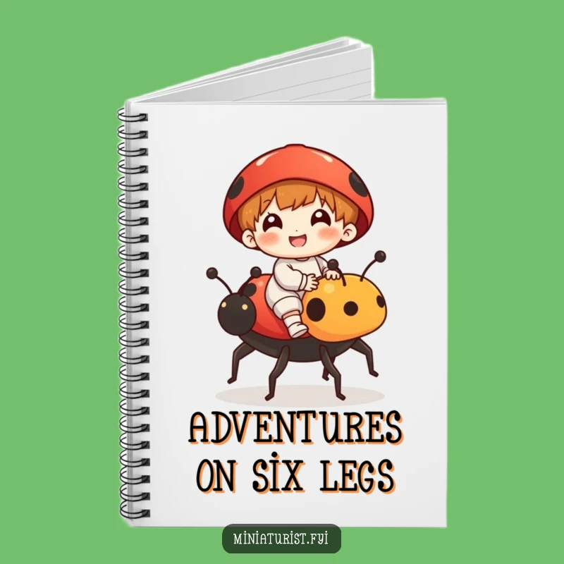 Funny Ladybug Rider Notebook: Jot Down Fun Tiny Steed Adventures, Gift