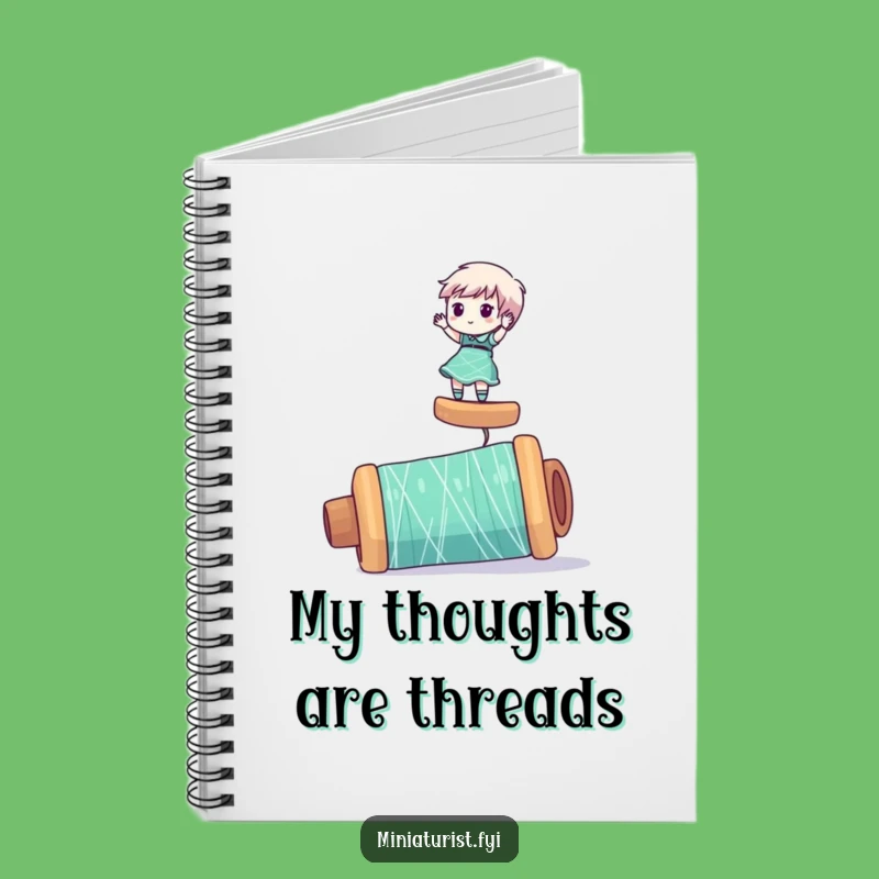 Funny Miniaturist Thread Notebook: Balance Your Thoughts with Humor