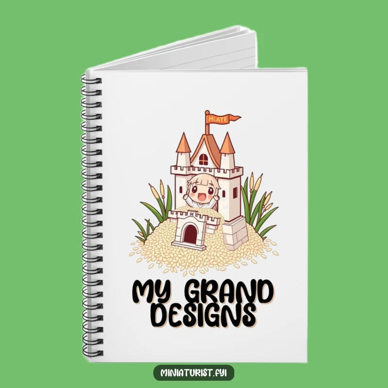 Funny Rice Castle Builder Notebook: Jot Down Your Grand Plans