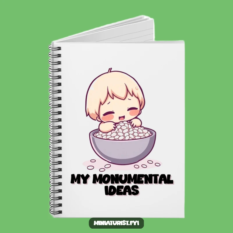 Funny Rice Struggle Notebook: Tiny Character's Epic Task, Journal Your Humor, Funny Gift