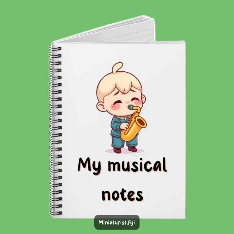 Funny Saxophone Notebook: Compose Your Thoughts with Miniature Musician's Notes Gift