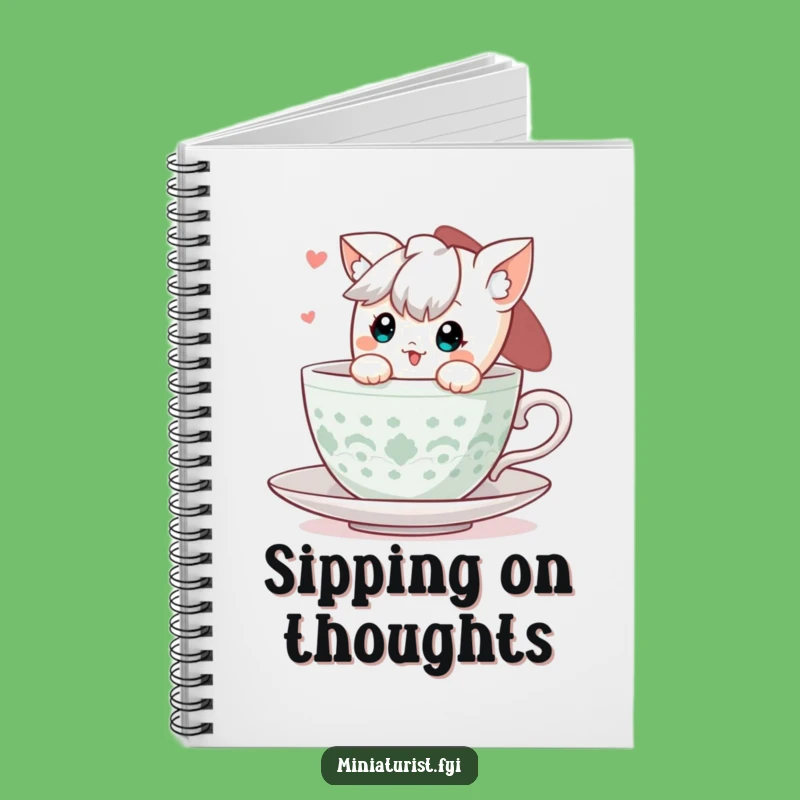 Funny Teacup Peek Notebook: Jot Down Sweet Thoughts - A Great Funny Gift for Writers!