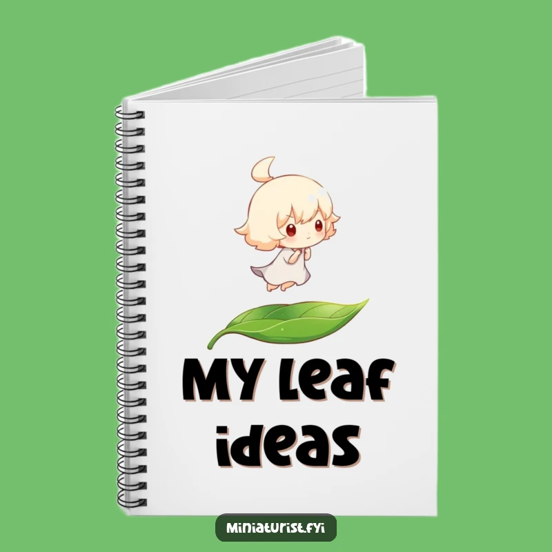 Funny Traveler's Notebook: Tiny Character Leaf Ride, Ideal Funny Gift for Notes