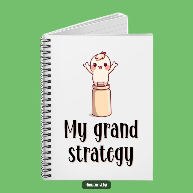 Funny Balancing Act Notebook: Tiny Character's Thimble Journal Gift