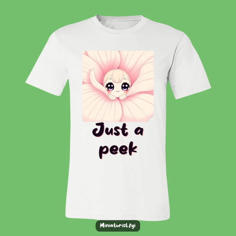 Funny Curious Flower T-Shirt: Peek-a-Boo Fun, Perfect Funny Gift