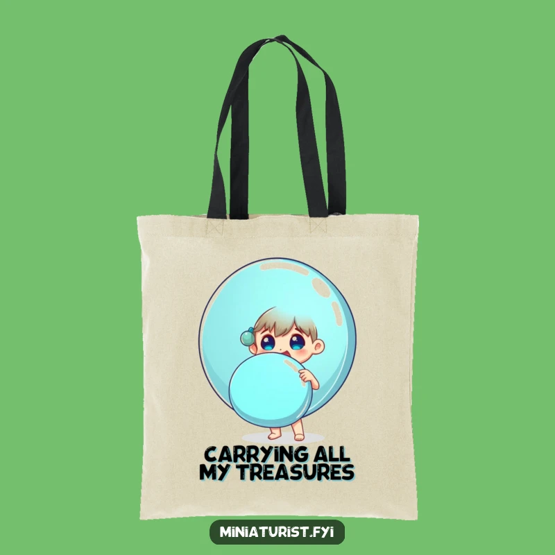 Funny Delighted Person Tote Bag Carry Your Shiny Prize