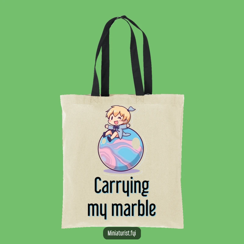 Funny Marble Rider Tote Bag: Carry Your Adventures - The Perfect Funny Gift for Errands!