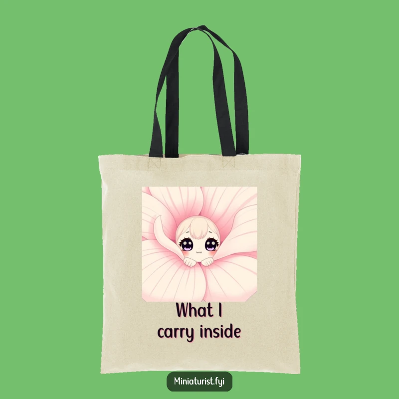 Funny Curious Flower Tote Bag: Carry Your Curiosity, Perfect Funny Gift