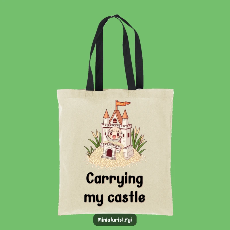 Funny Rice Castle Builder Tote Bag: Carry Your Grand Plans
