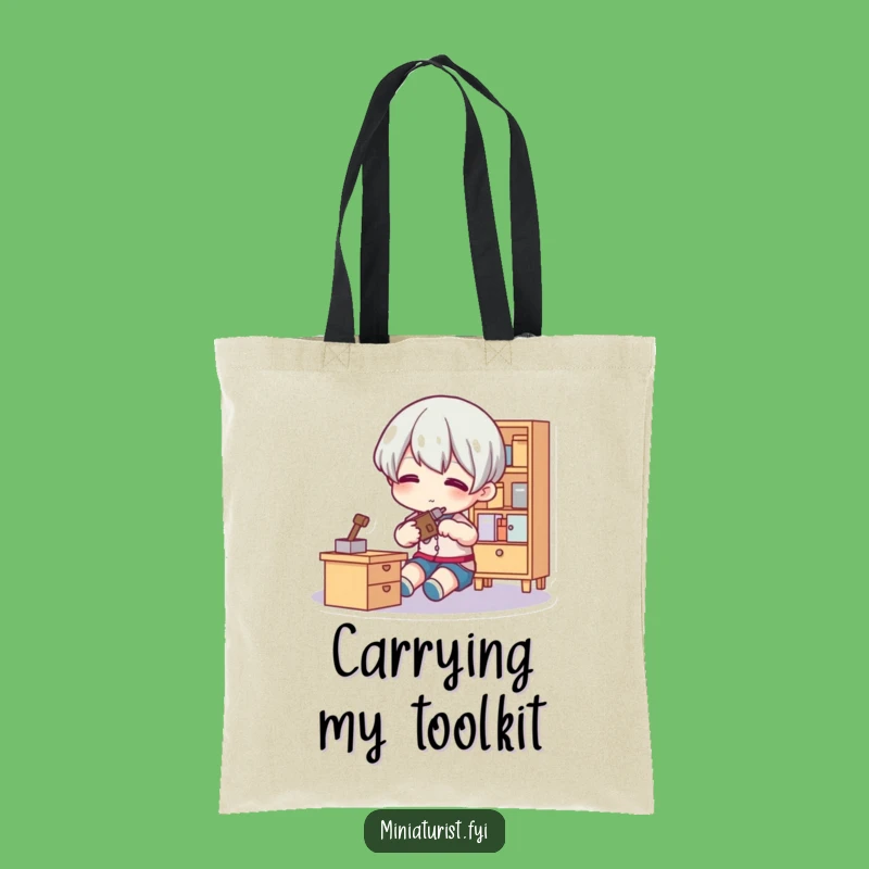 Funny Tiny Fixer Tote Bag: Carry Your Tools with Humor, Gift!