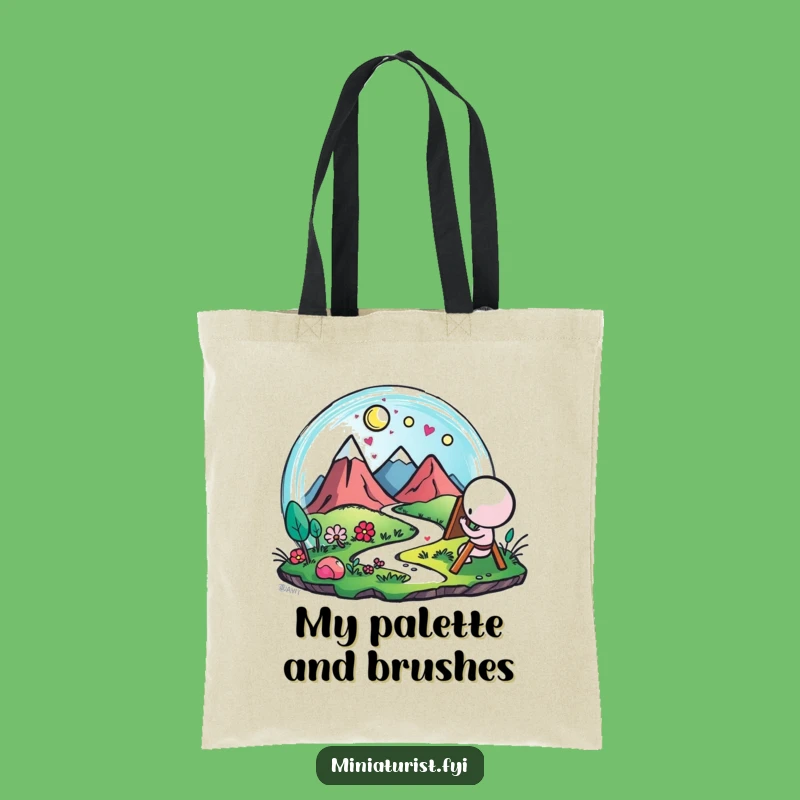 Funny Artist Landscape Tote Bag: Carry Your Art and Inspiration